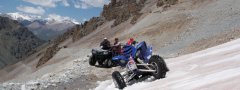 Quad off road adventure tour through the high mountains of Tian Shan